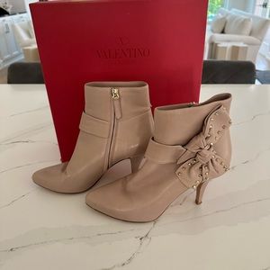 Valentino booties. Size 39 1/2.  Nude color